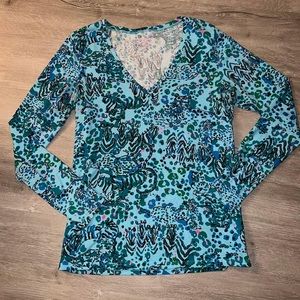 Lilly Pulitzer vneck long sleeve shirt